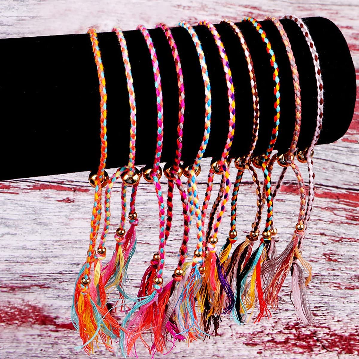 yfstyle 12Pcs Summer Beach Surfer Wave Bracelets Adjustable Handmade Waterproof Braided String Beaded Anklets Starfish Turtle Infinity Ankle Bracelet for Women Girls Boho Jewelry for Summer-B - Image 4